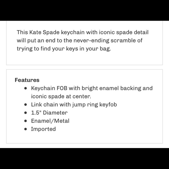 COPY - KATE SPADE keychain - Picture 5 of 5